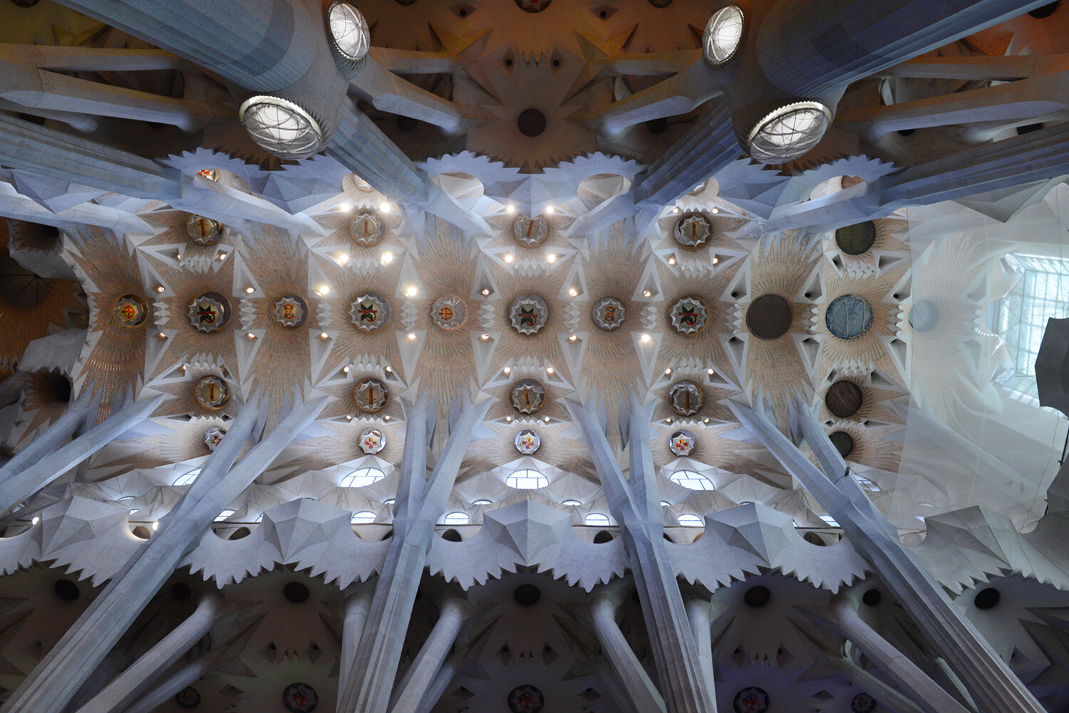 Interior, The Sagrada Familia Church, Antoni Gaudi, Barcelona, Spain