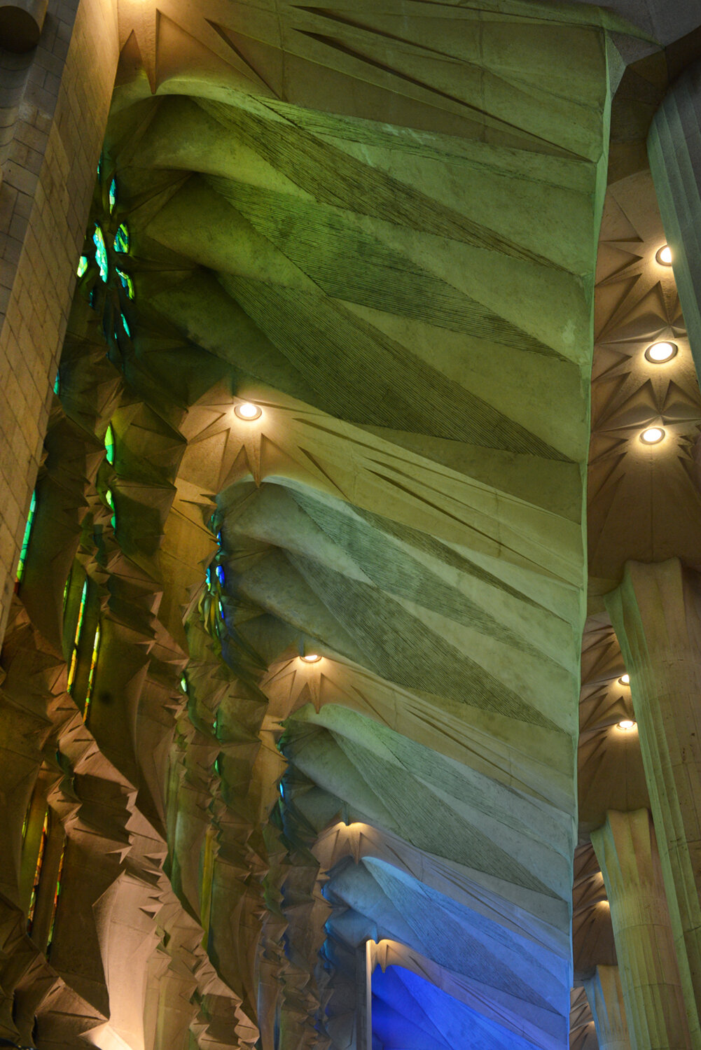 Interior, The Sagrada Familia Church, Antoni Gaudi, Barcelona, Spain