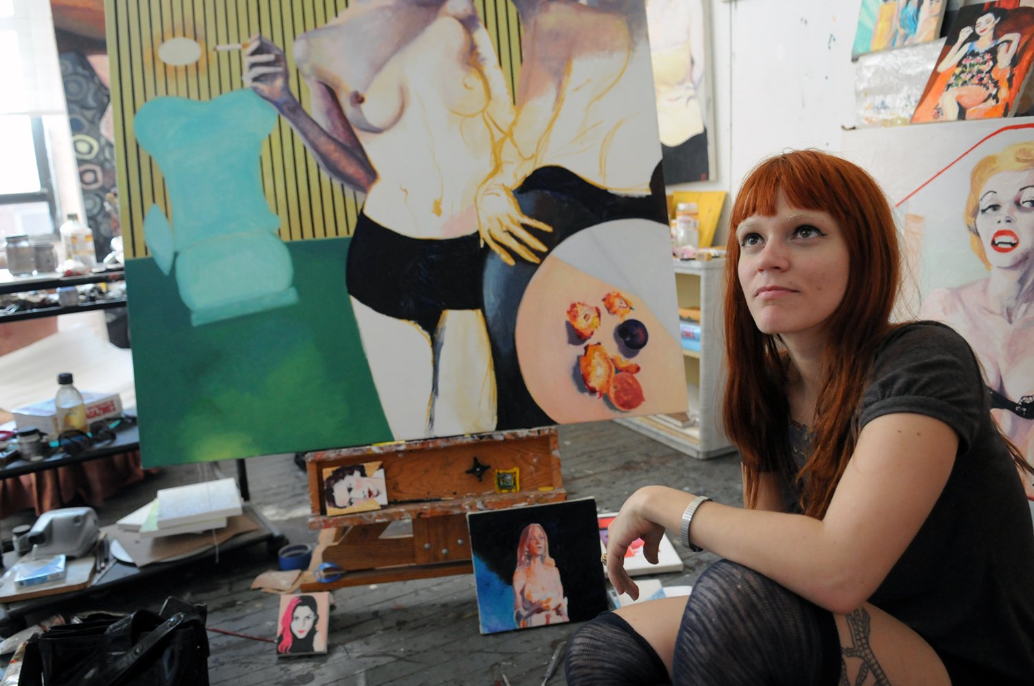 Heather Morgan in her Greenpoint, Brooklyn studio