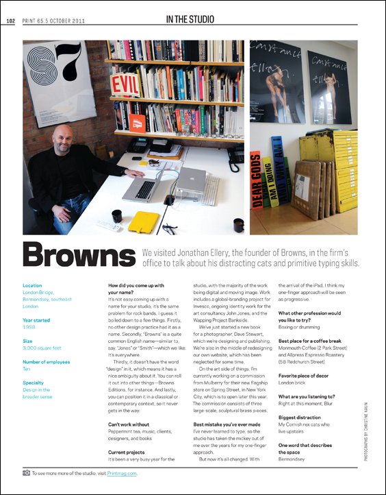 Jonathan Ellery (Browns London) for Print Magazine