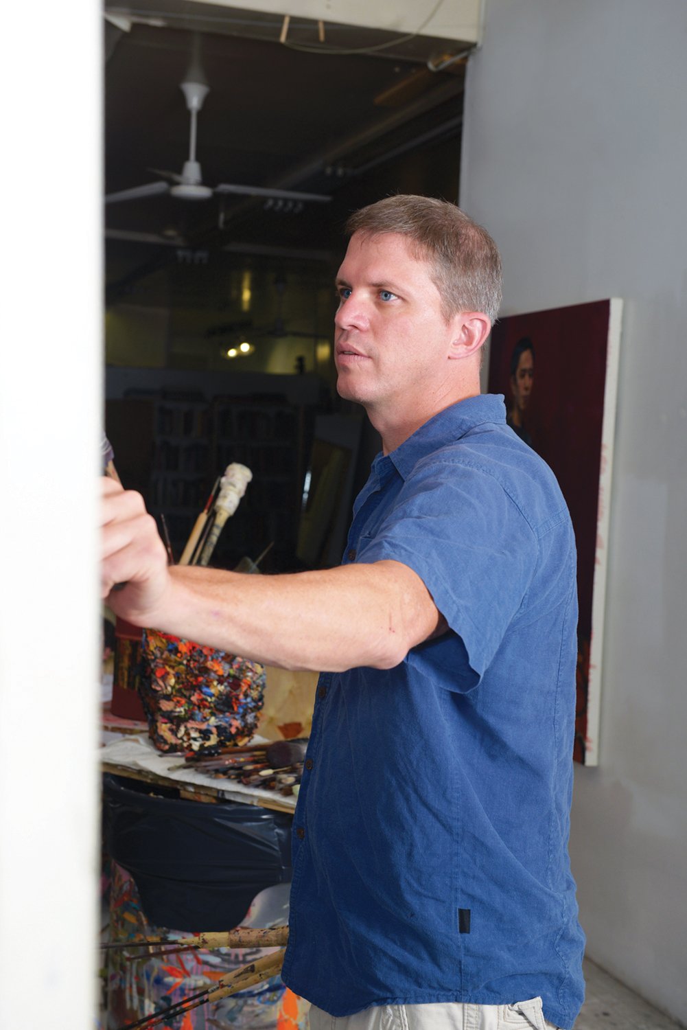 John Mitchell in his Williamsburg studio