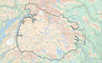 Forslag til avgrensing av planområdet/utredningsområdet, jfr. planprogram. Kartarbeid: Norsk Villreinsenter