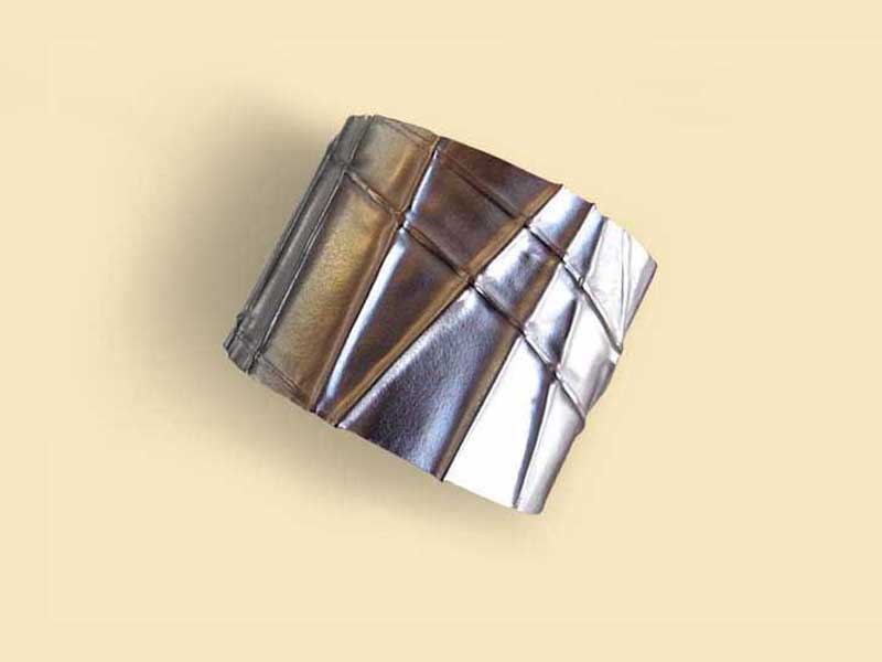 Silver cuff bangle bracelet