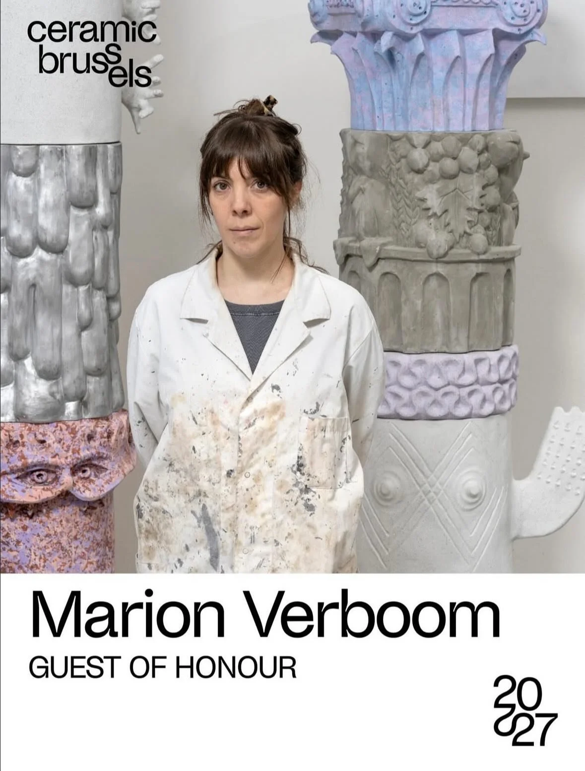 We are delighted to announce that the guest of honour for ceramic brussels 2027 will be French artist Marion Verboom. 🏛️

Based in Paris, her work unfolds through a precise sculptural language informed by architecture, mythology, and systems of writ