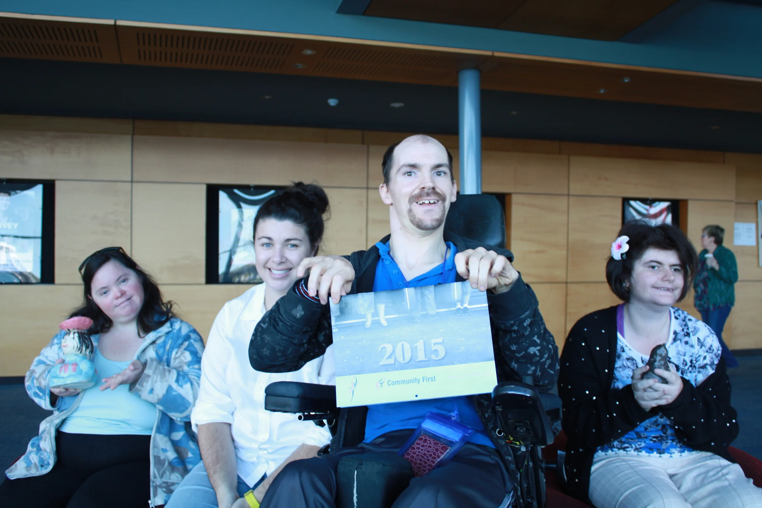 L-R: Tina Fielding, Kellee Aberg, Michael Tillbrook and Kristi Mc'Inerney from Poles Apart Theatre Company and the Ability Arts program at Community First.