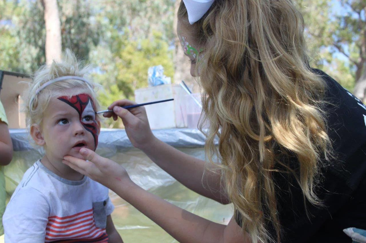 Children enjoyed having their faces painted
