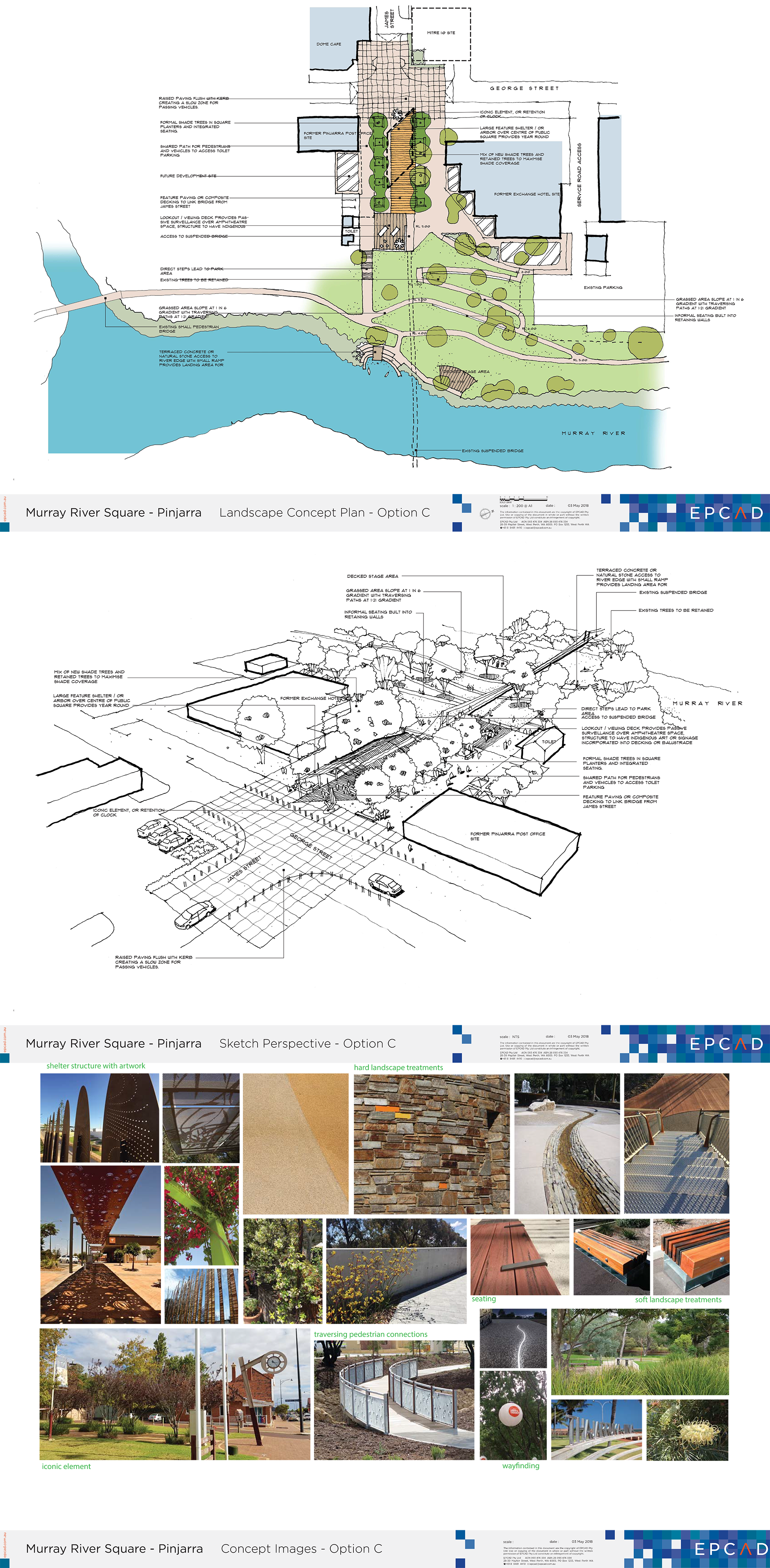 Murray River Site plan - perspective and images - Option C