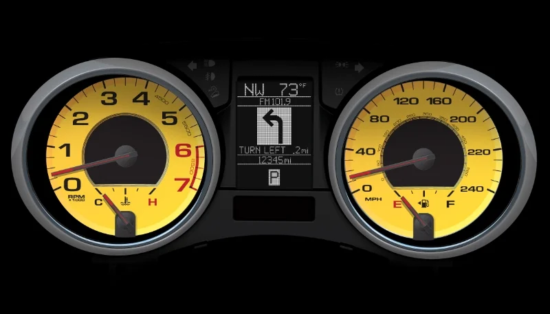 Jeep Grand Cherokee SRT8 Ferrari Special Edition gauges for F1 drivers Felipe Massa and Fernando Alonso