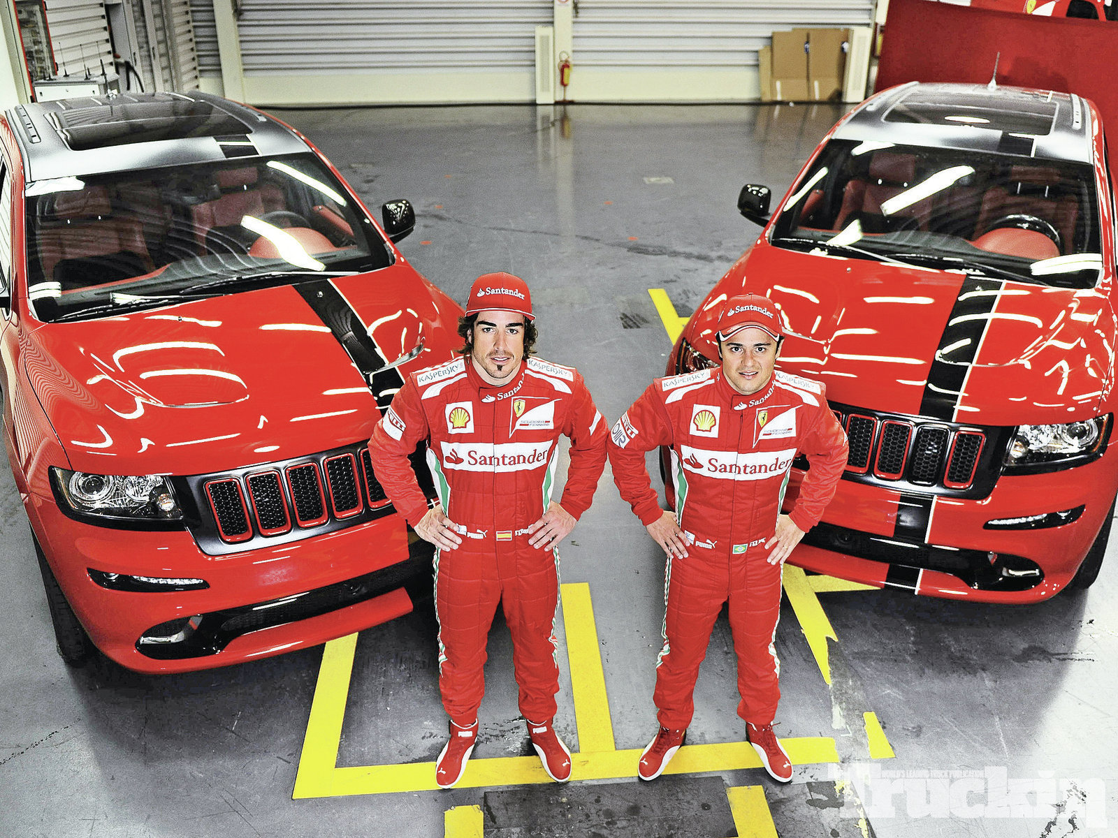 Jeep Grand Cherokee SRT8 Ferrari Special Edition for F1 drivers Felipe Massa and Fernando Alonso