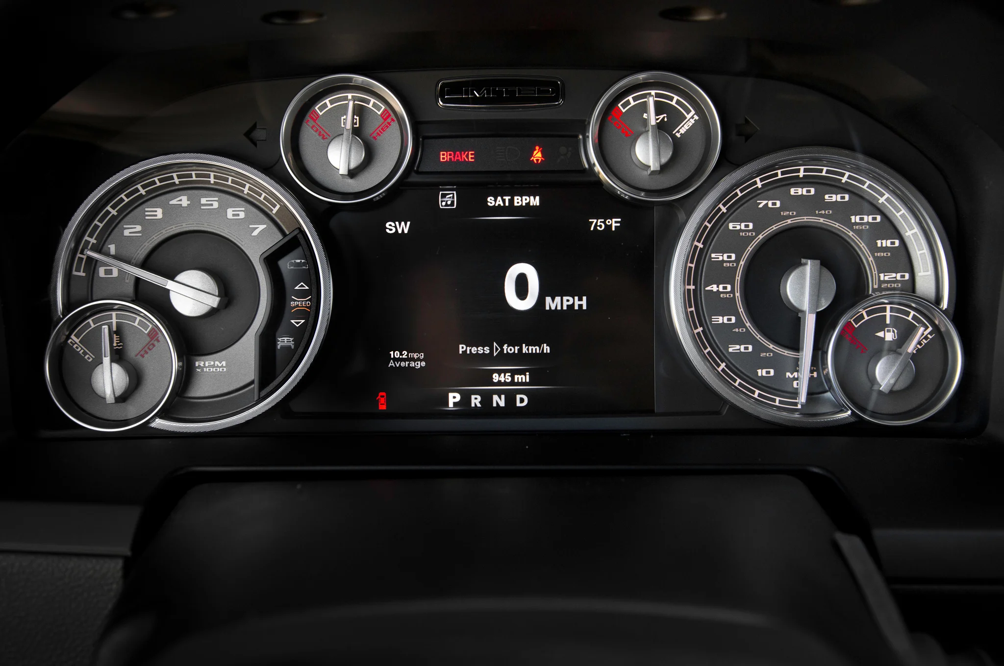 2013 Ram Limited gauges