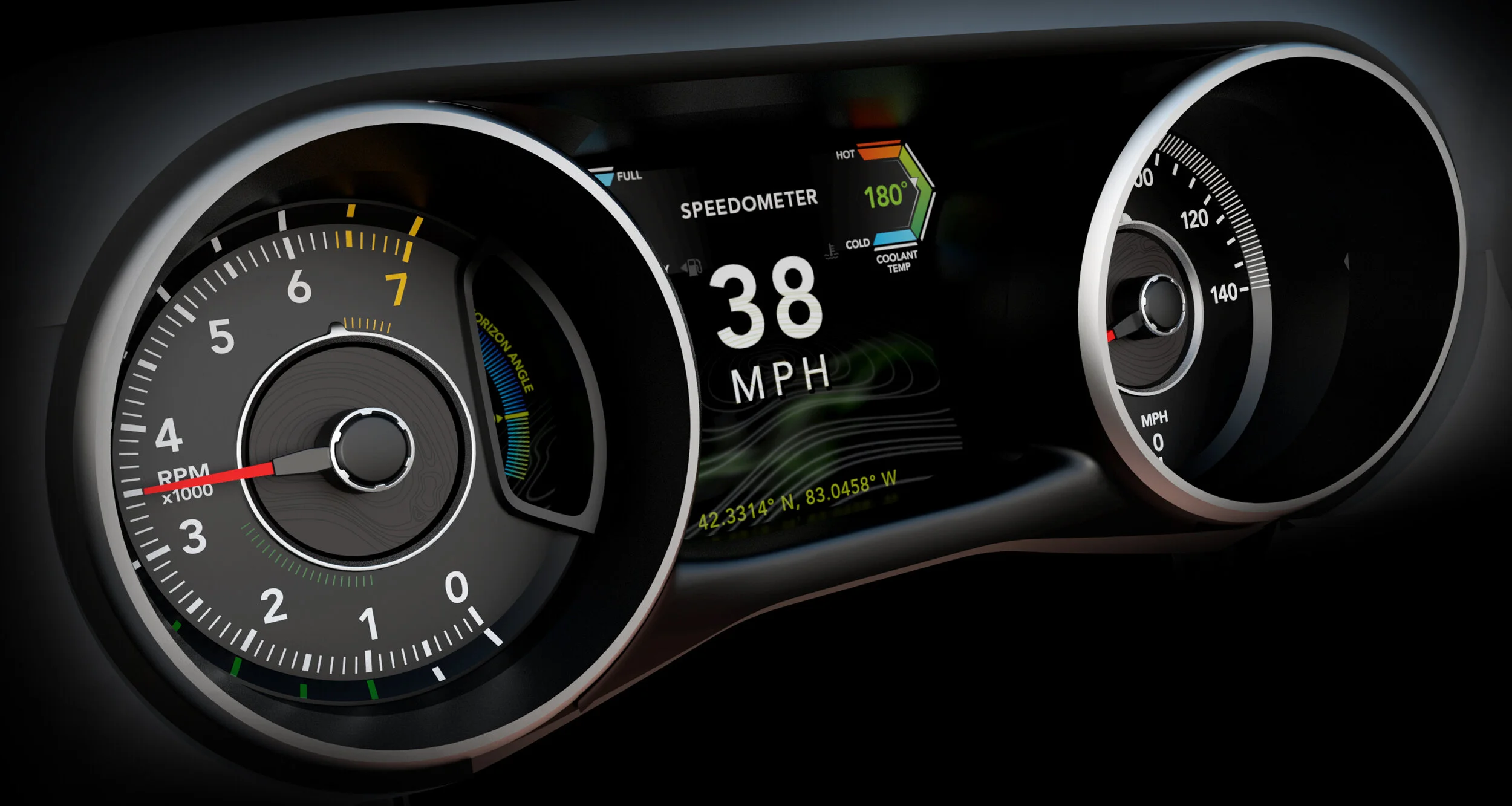 2019 Jeep Gladiator cluster concept