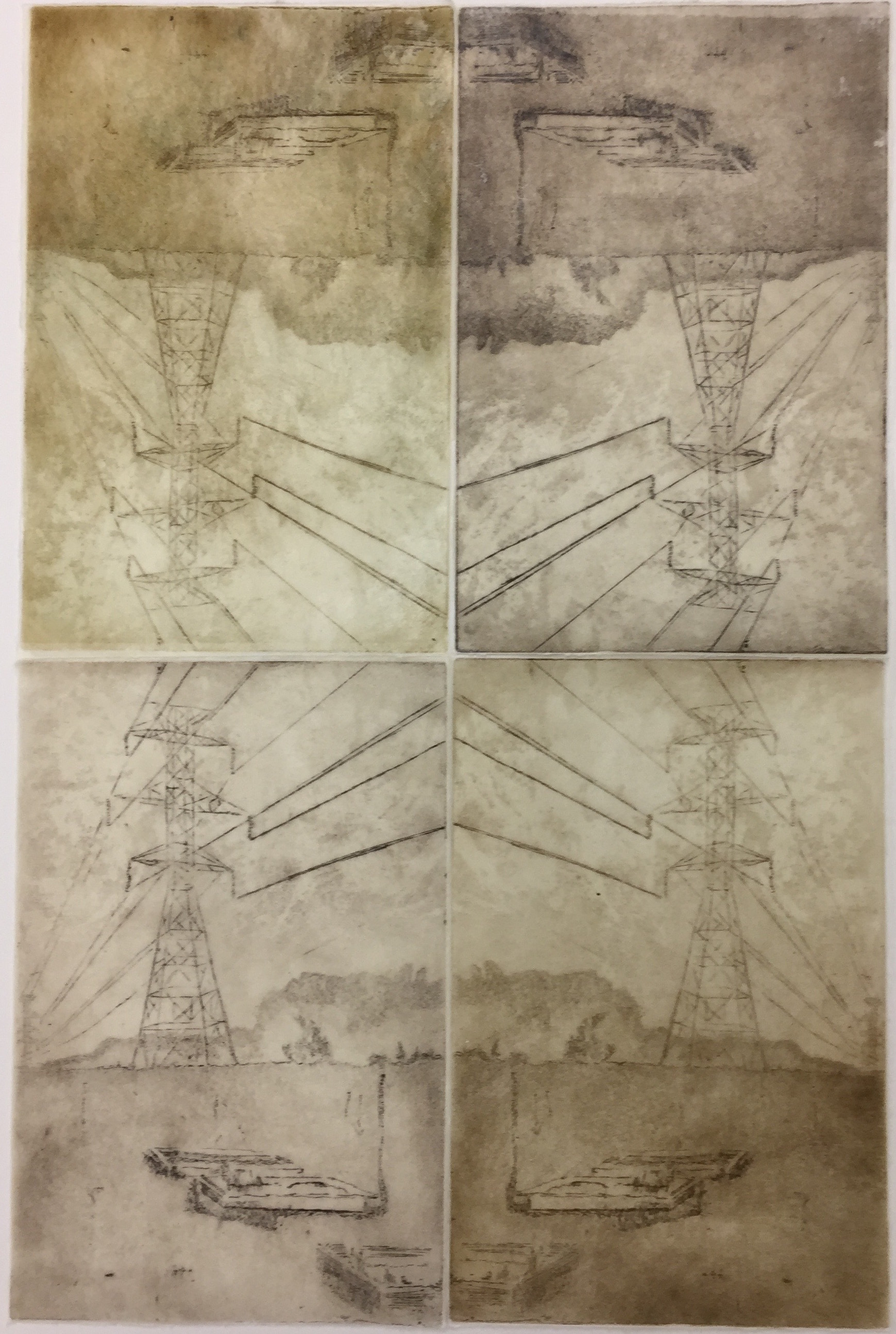  Etching on rice paper and wax 