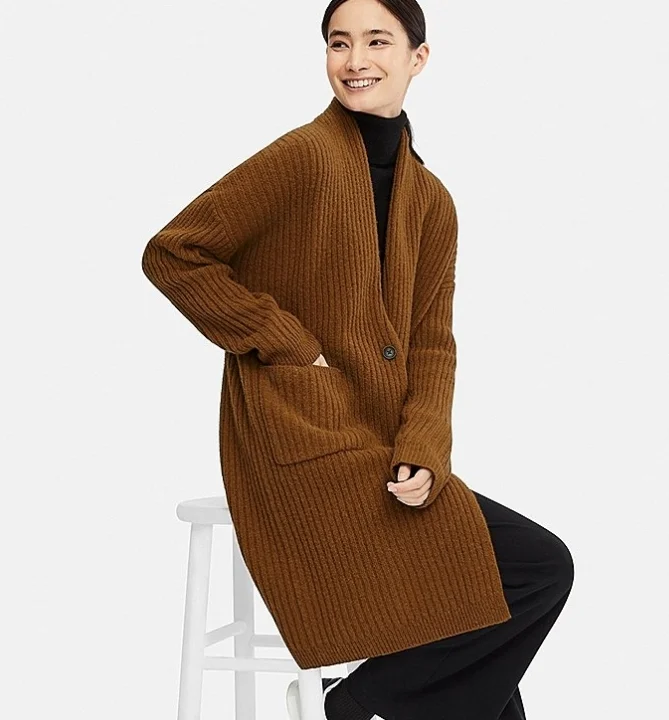 uniqlo ribbed knitted coat.jpg
