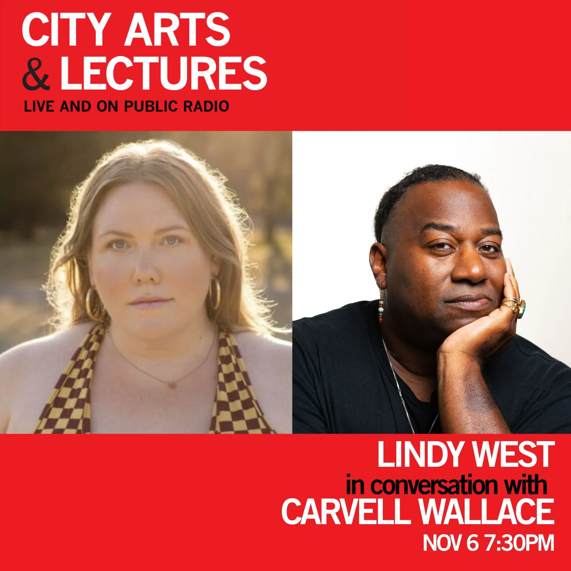 City Arts &amp; Lectures: Lindy West in conversation with Carvell Wallace 