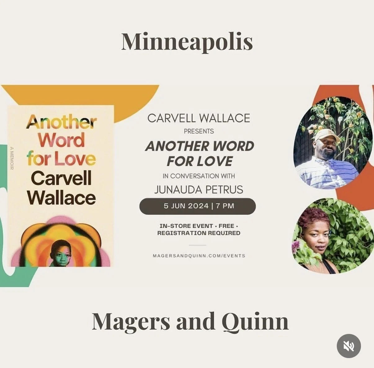 Carvell Wallace at Magers &amp; Quinn Minneapolis with Junauda Petrus 