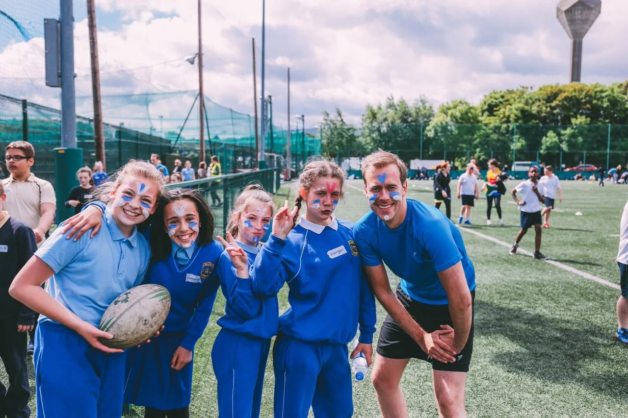 Volunteer with the Marist Primary School students