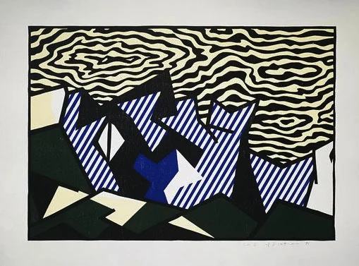 Roy Lichtenstein, "Morton a Mort" woodcut and embossing on paper, 1980