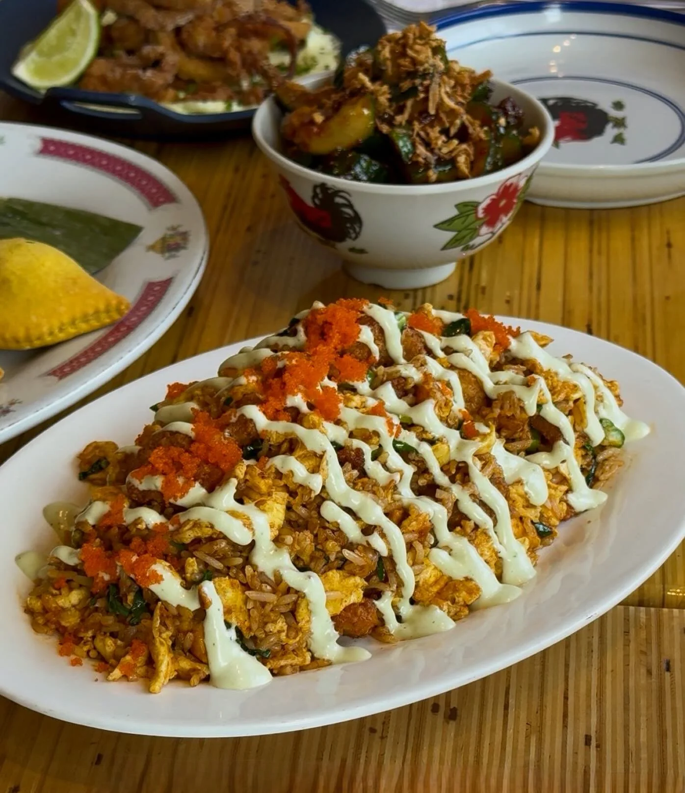 An OG Toronto dish SURE to get you through that first week of Jan 

🏆Popcorn Shrimp Fried Rice is a tried and true fan fave, topped with a jalape&ntilde;o lime aioli for a ZING 

Come vibe with us this week. Book your tables at patoistoronto.com 

?