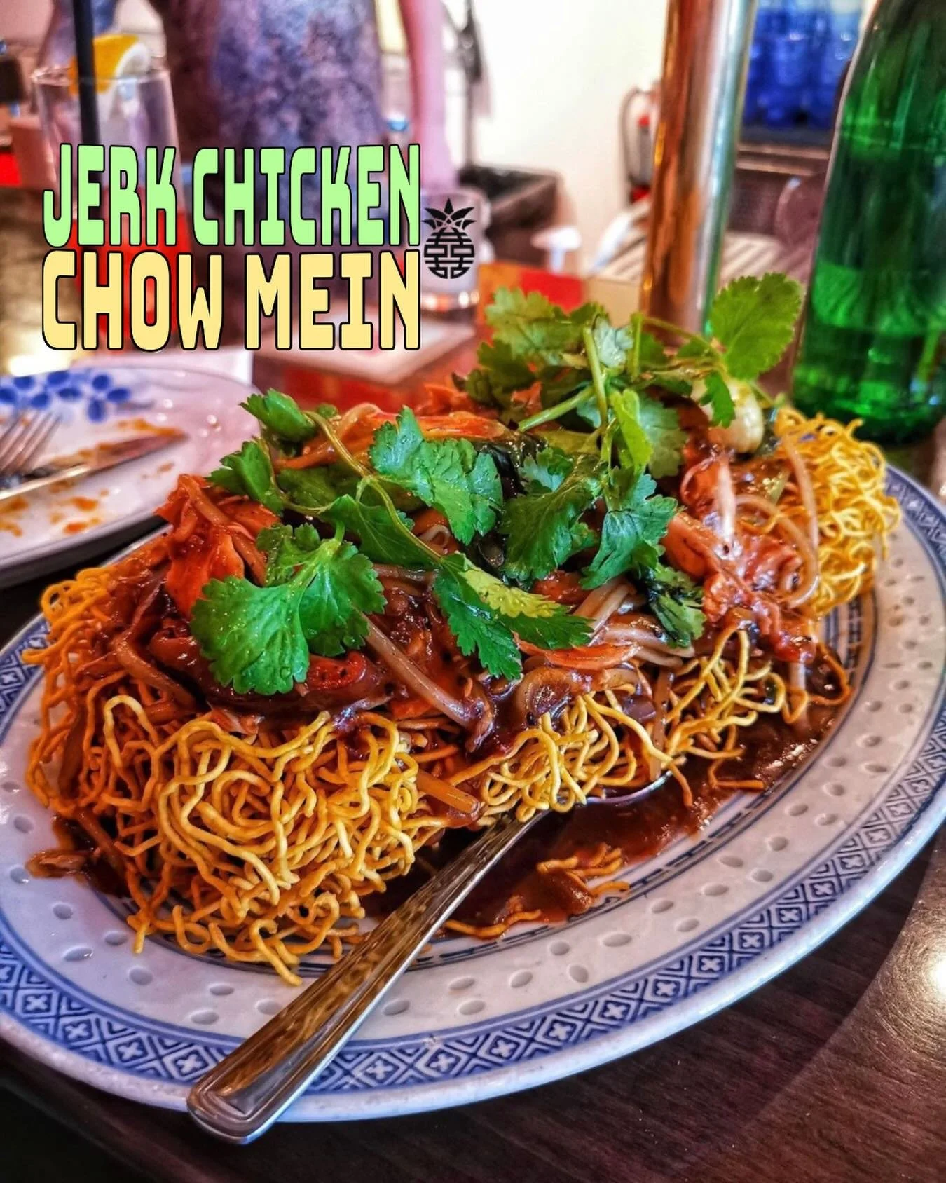 Certified Toronto behaviour 💥
Jerk chicken chow mein.

Come eat this week! Walk ins welcome ❤️&zwj;🔥

#patoistoronto #torontoeats