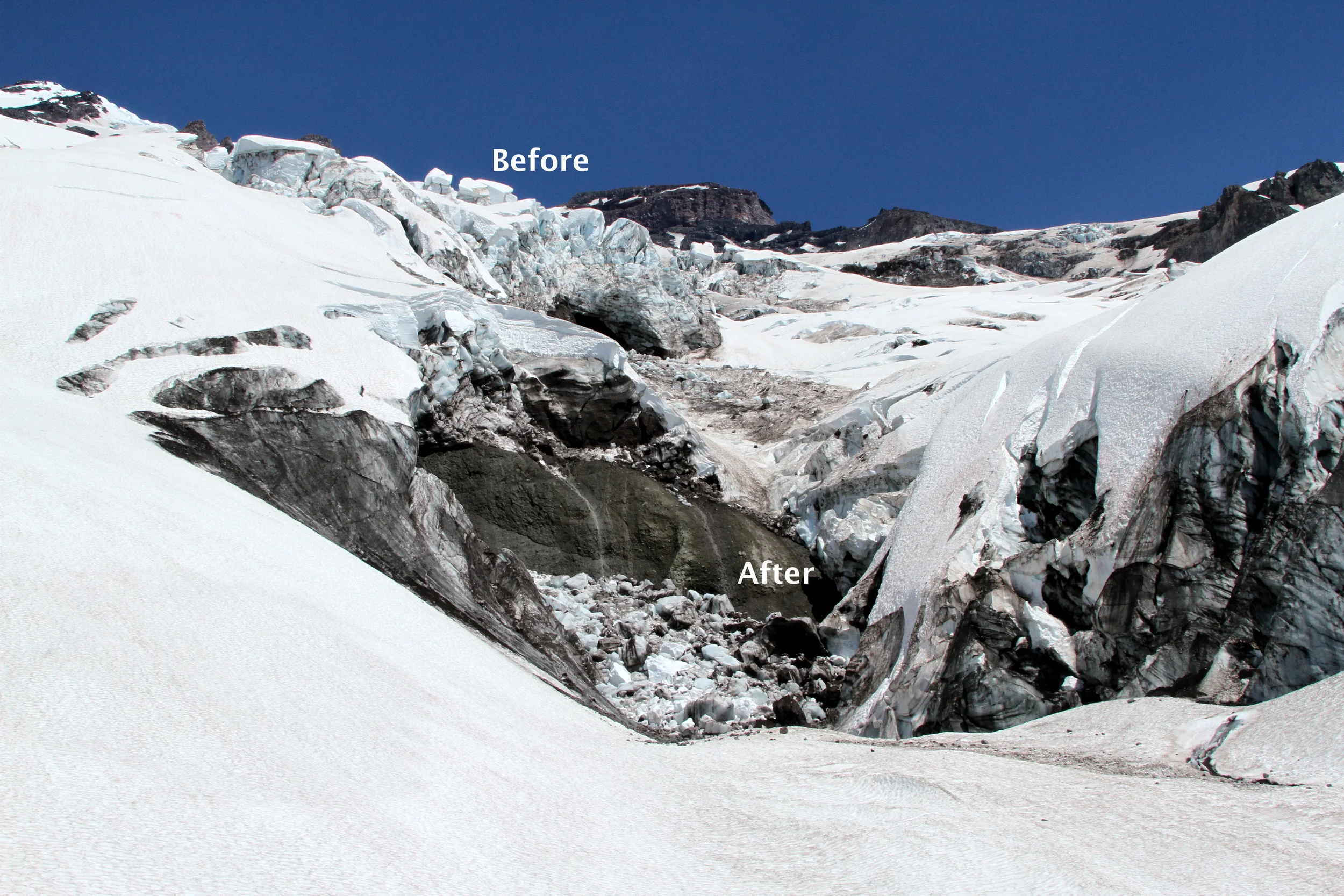 Seracs on Mount Rainier, 2013 (Patrick Mauro)