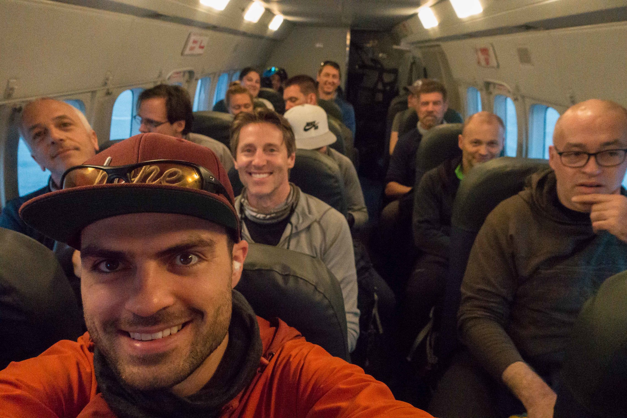 Me and the crew on the plane