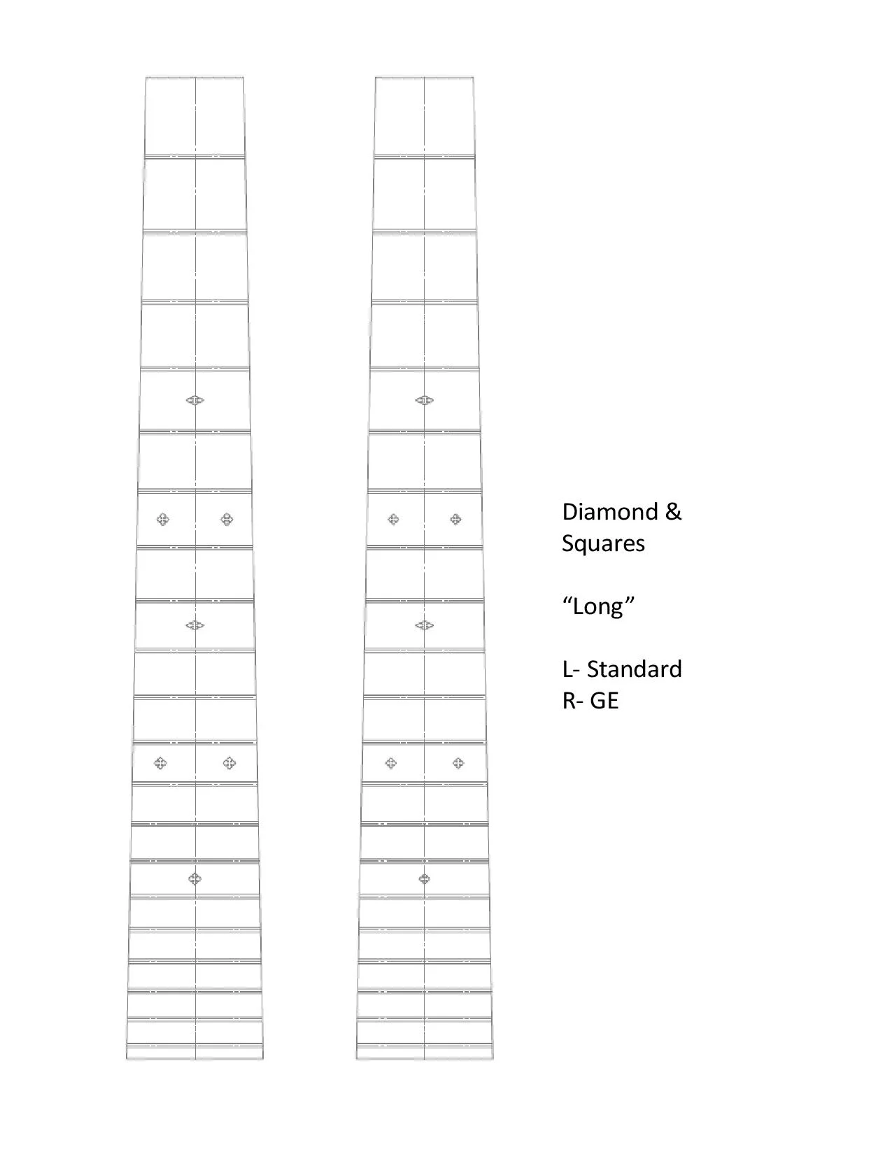 Diamond &amp; Squares "Long"