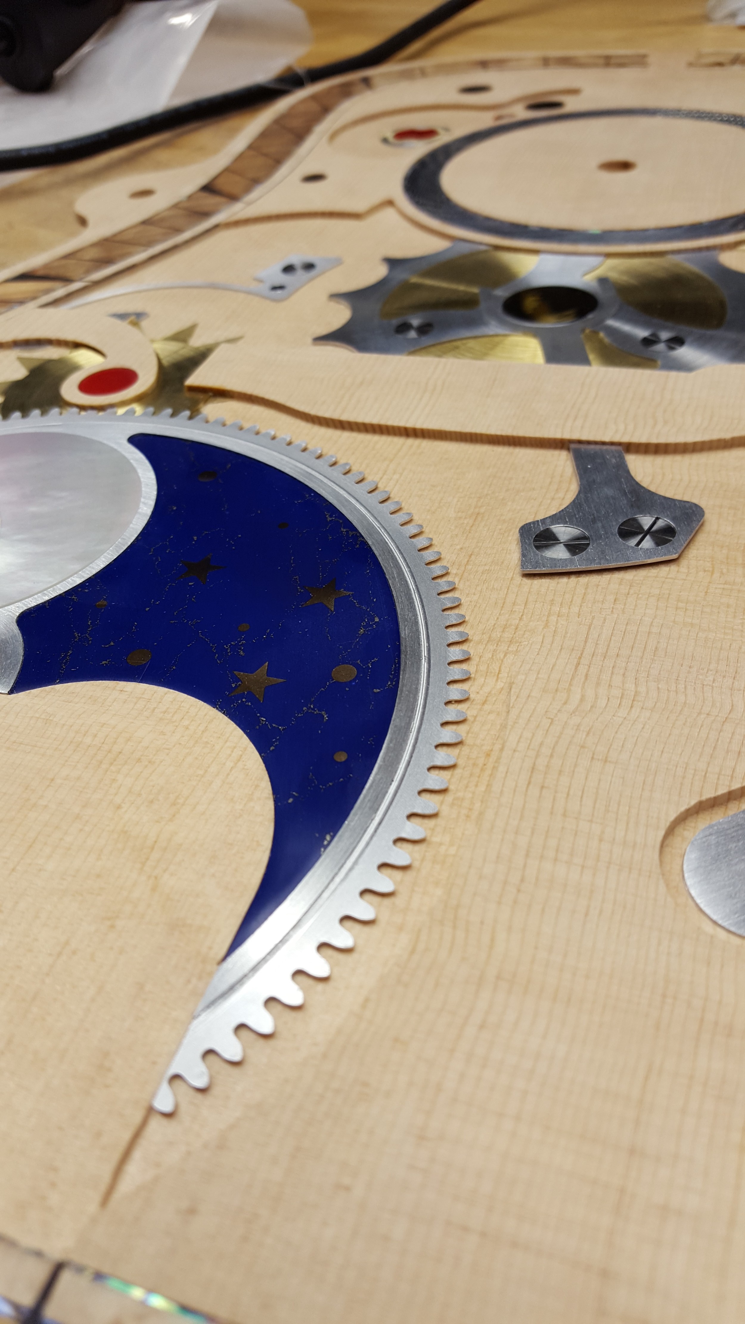 Close-up of the final placement - pre-embedding.