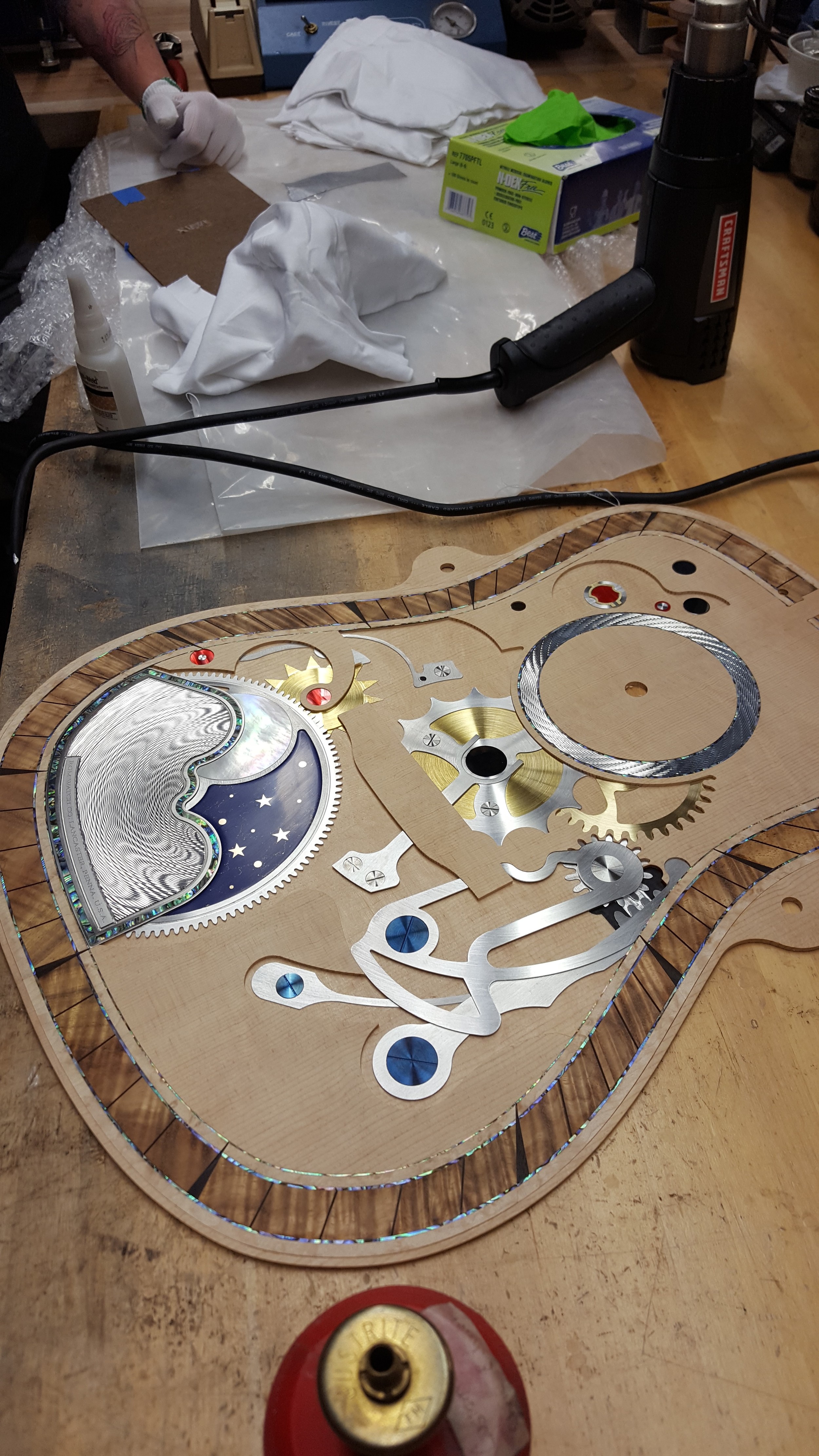 Top components in place & ready for placement of barrier prior to embedding.