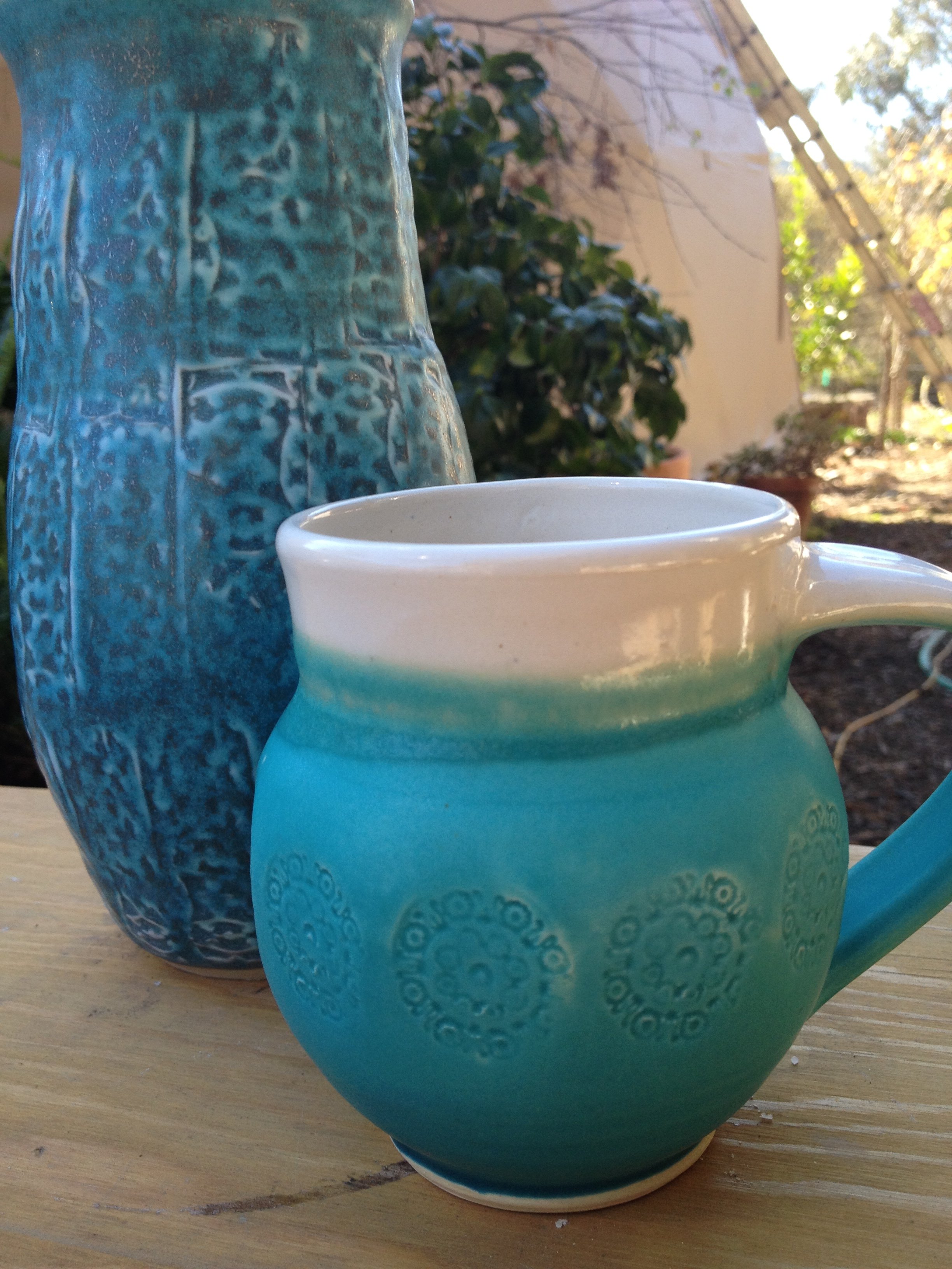 Indo-inspired vase & mug
