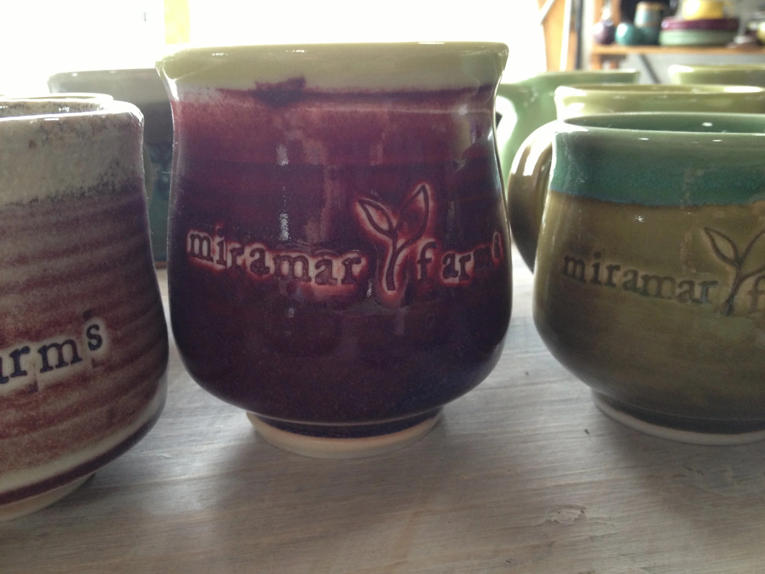Miramar Farms logo teacups
