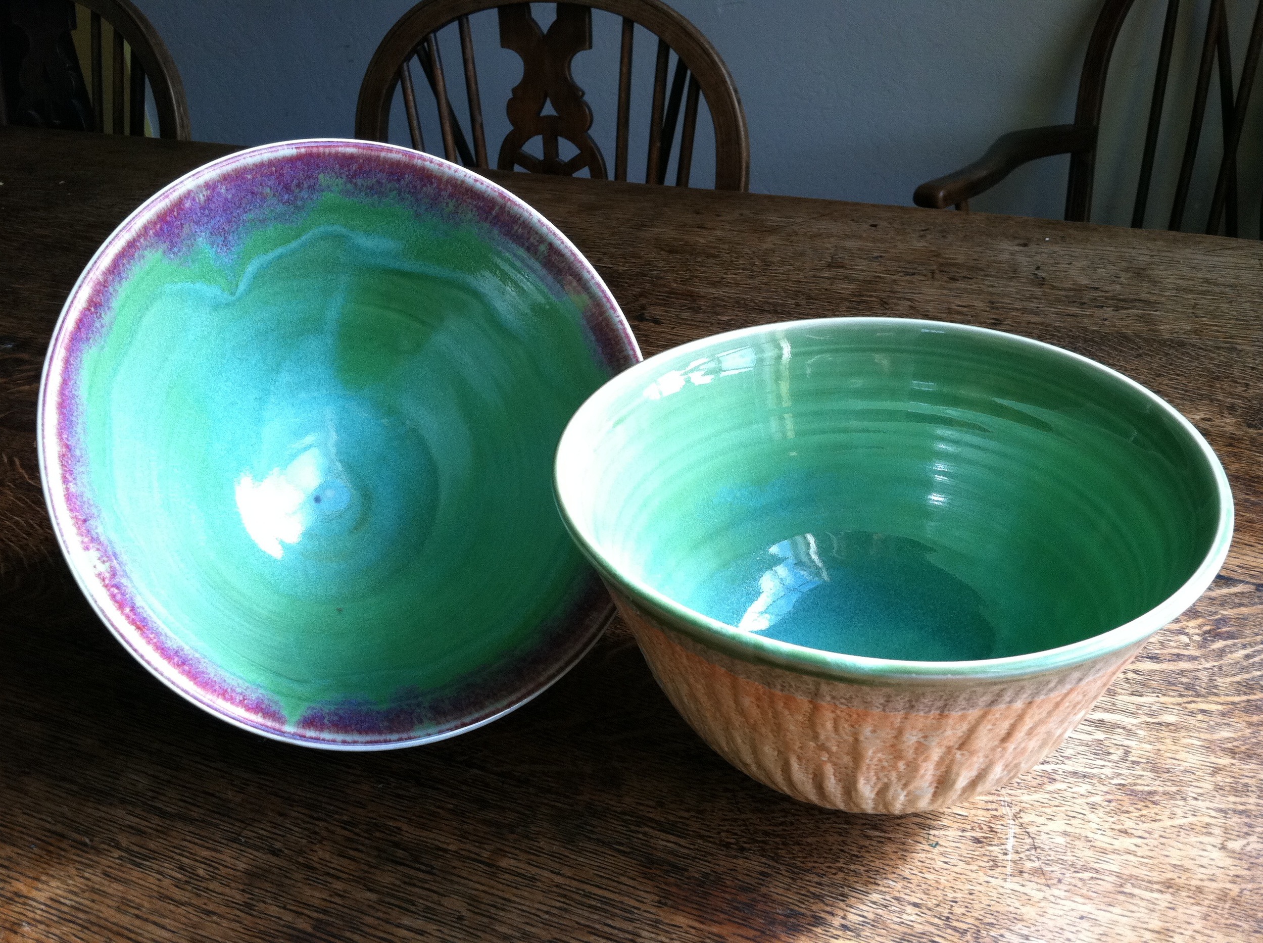 Large chattered bowls