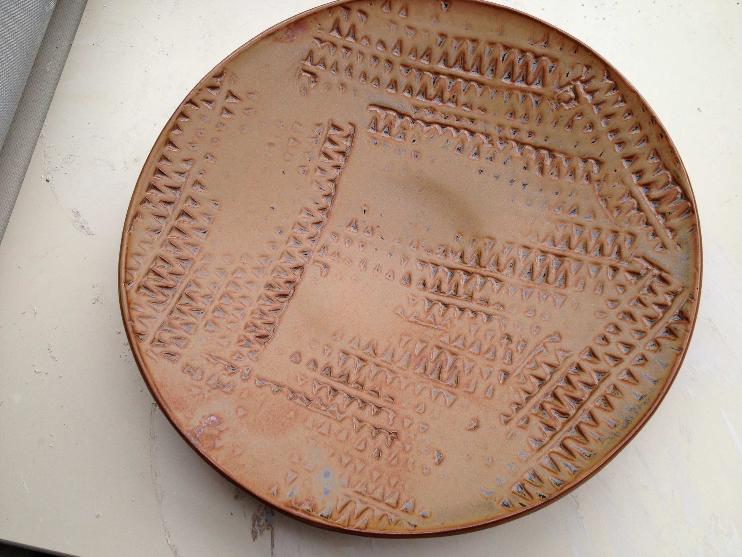 Large stamped platter