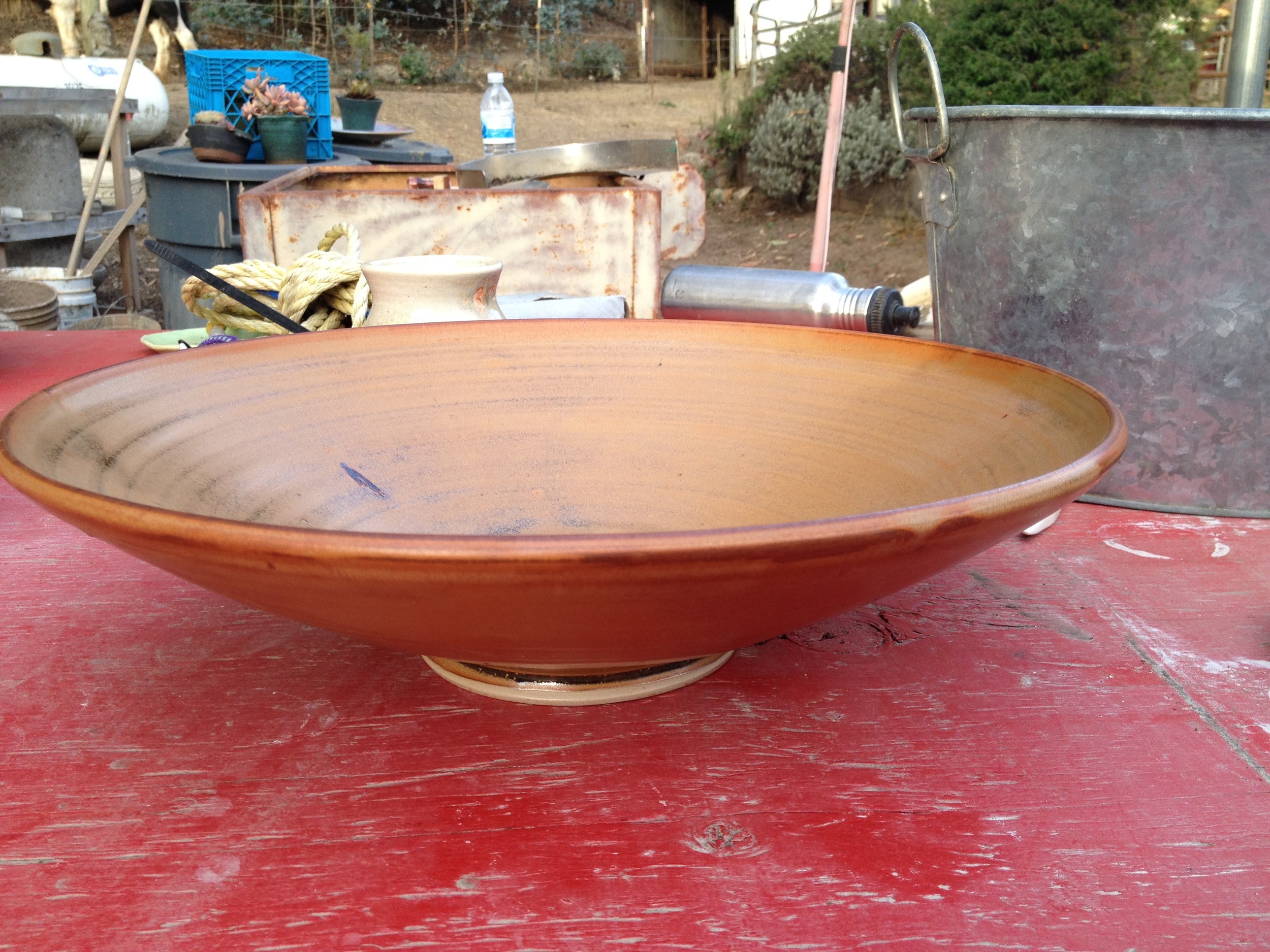 Large shallow bowl