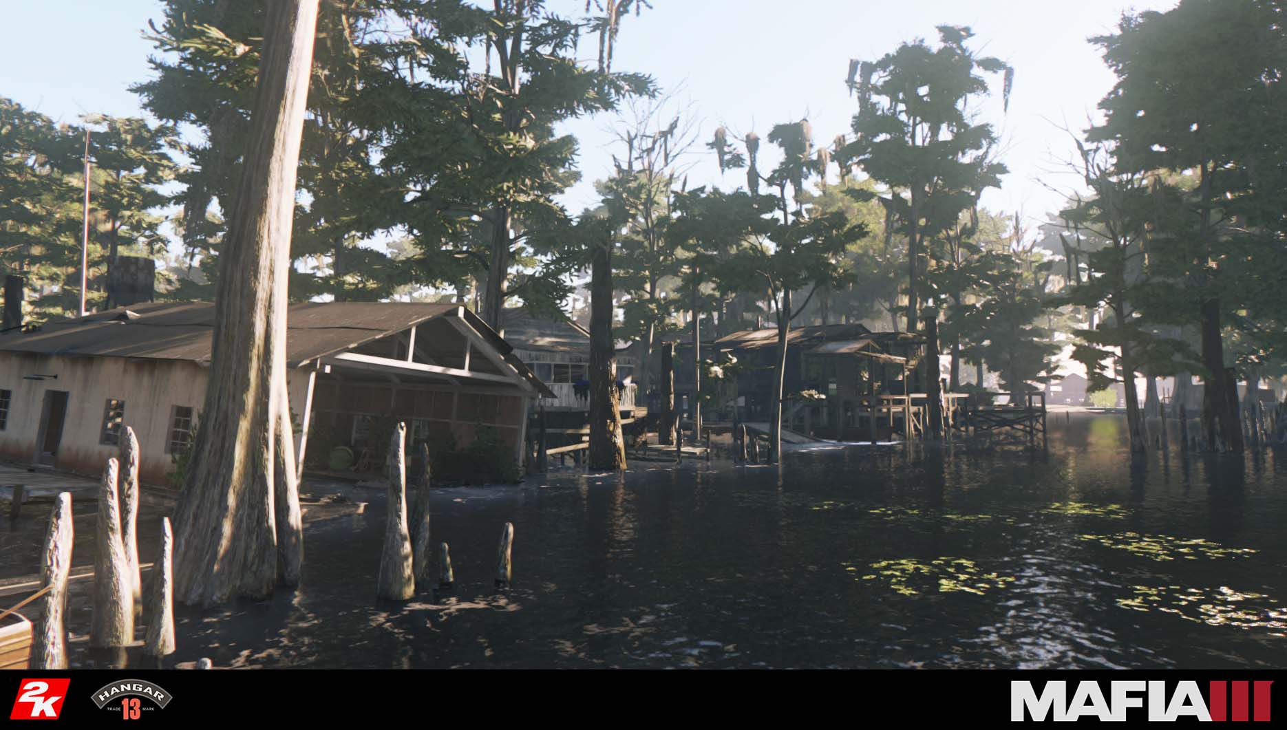 After establishing so many waterfront homesteads and villages, I wanted to try sunken and dilapidated areas, to give some character and establishing Points of Interest for players as they chugged by in their boats. 