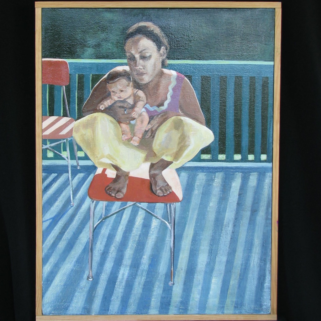 Self-portrait at 40 Pearl, 2005. Acrylic on canvas.
