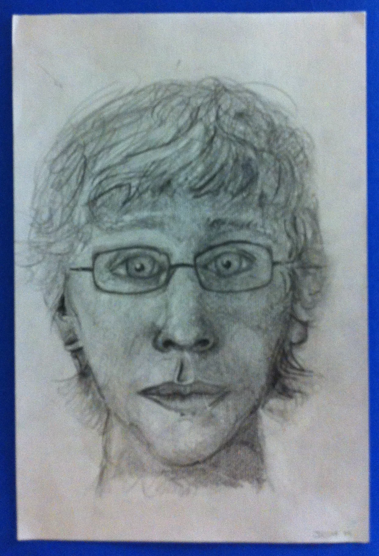 JK-Grade 8 Value Self-Portrait