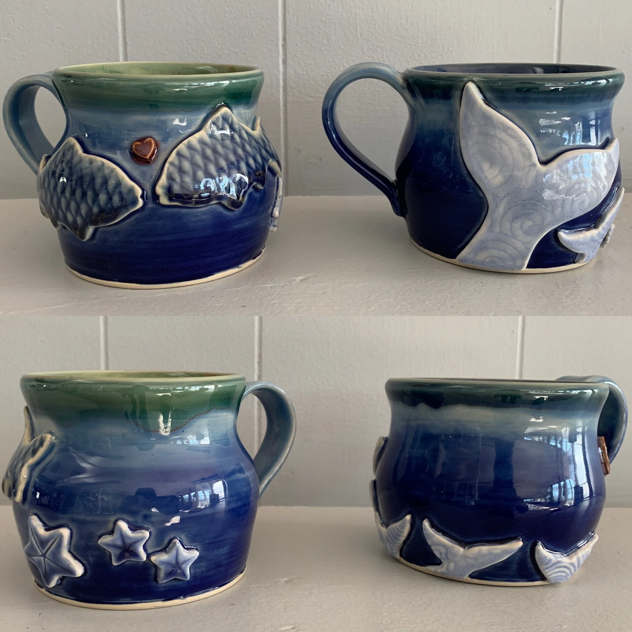 Custom Kissing fish and Whale tail mugs - 2019