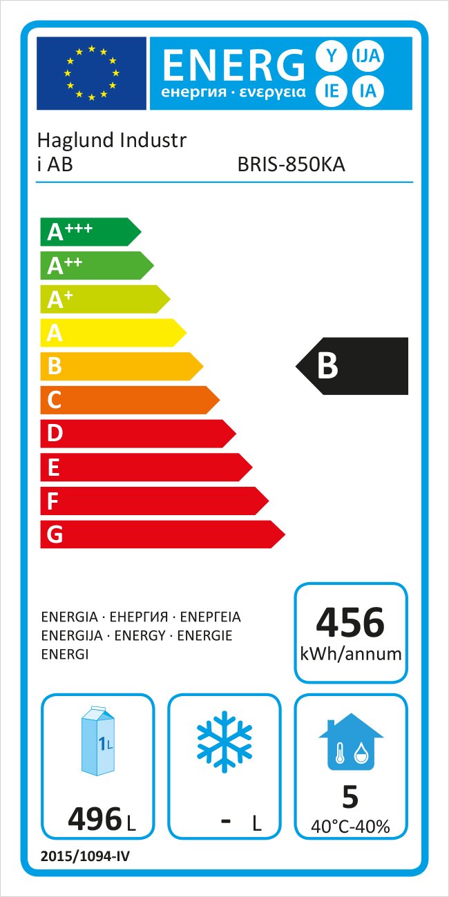 Energy label Bris 850KA
