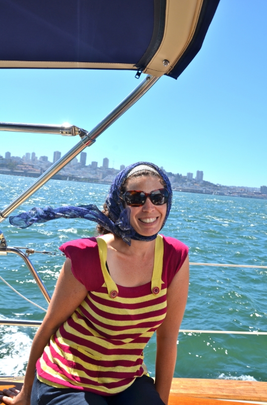 Sara, teacher-librarian extraordinaire, Dewey Decimal diva, she redefined nautical style with maroon-marigold stripes and a jaunty silk scarf.
