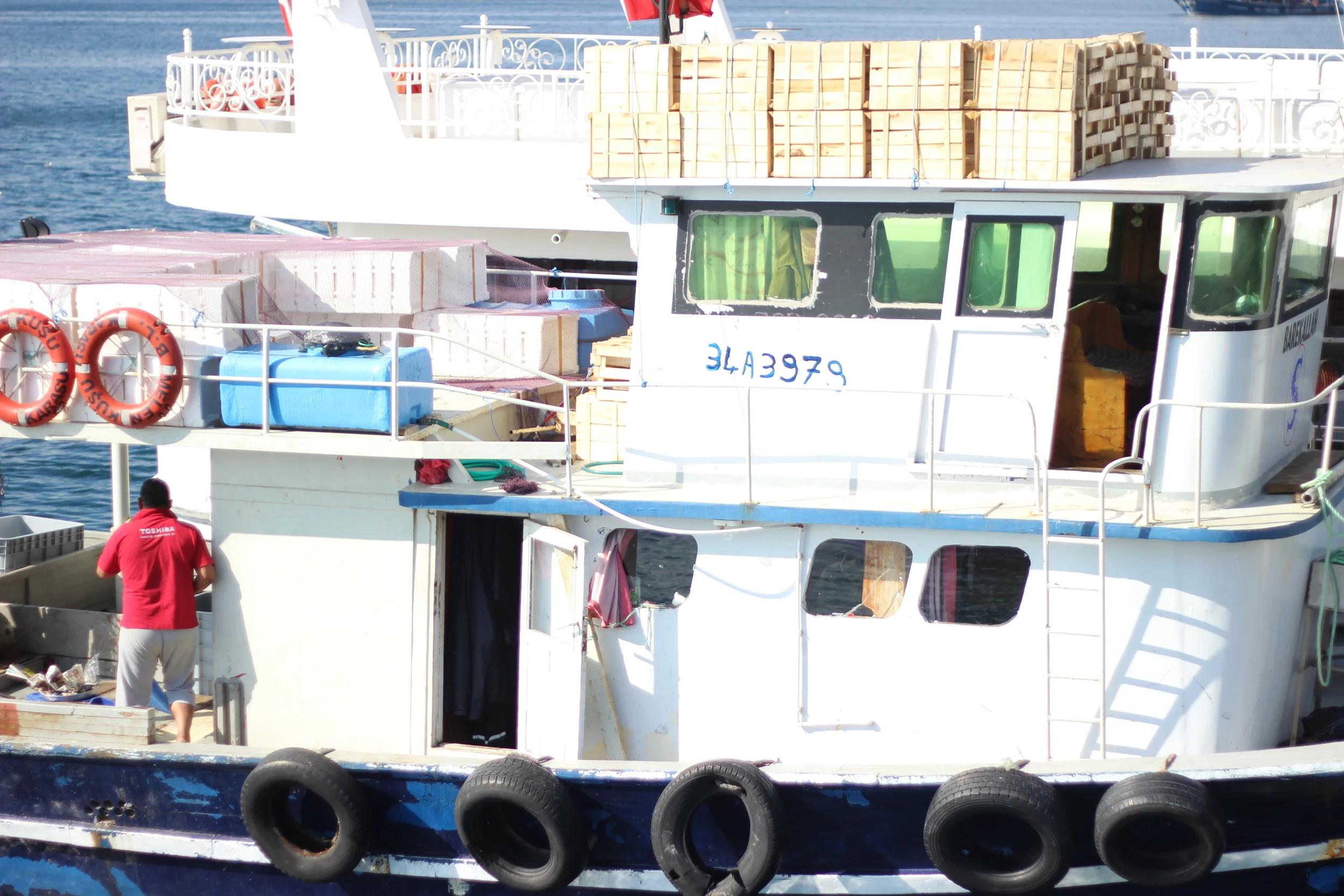 Captain Osman Korkmaz’s boat on the Bosphorus Strait   --   Istanbul, Turkey