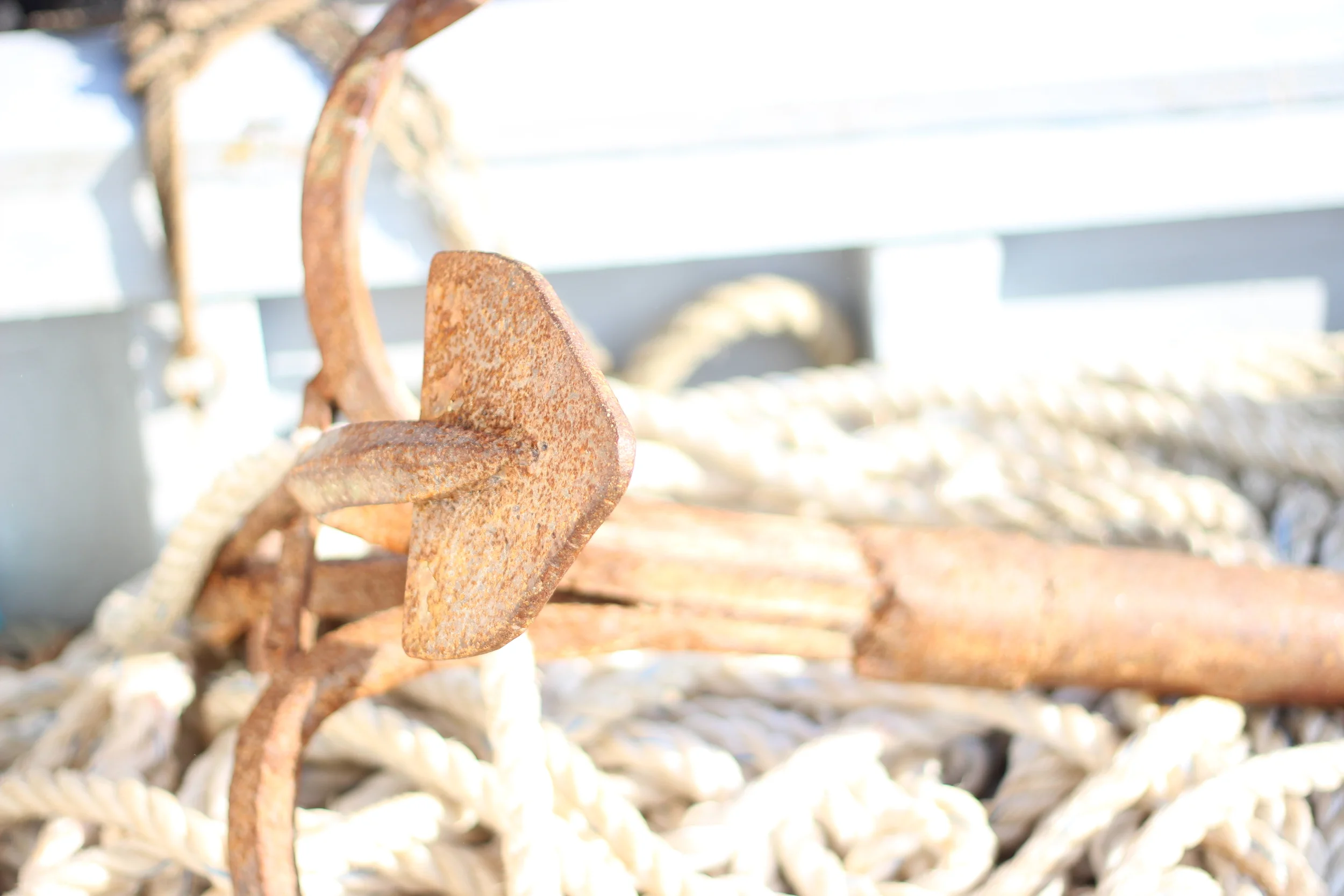 Anchor's up. Captain Osman Korkmaz’s boat on the Bosphorus Strait   --   Istanbul, Turkey
