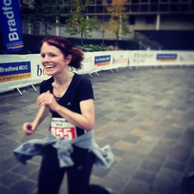 Esme at the finish line...