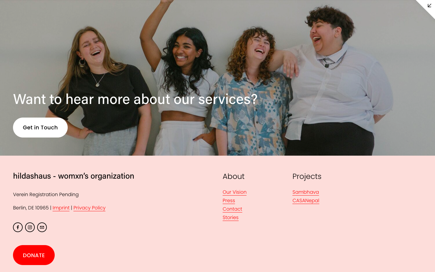 Services page