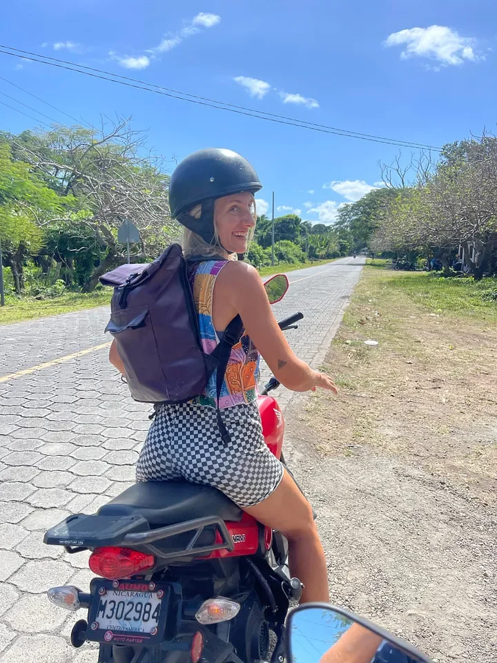 Riding a Scooter in Ometepe