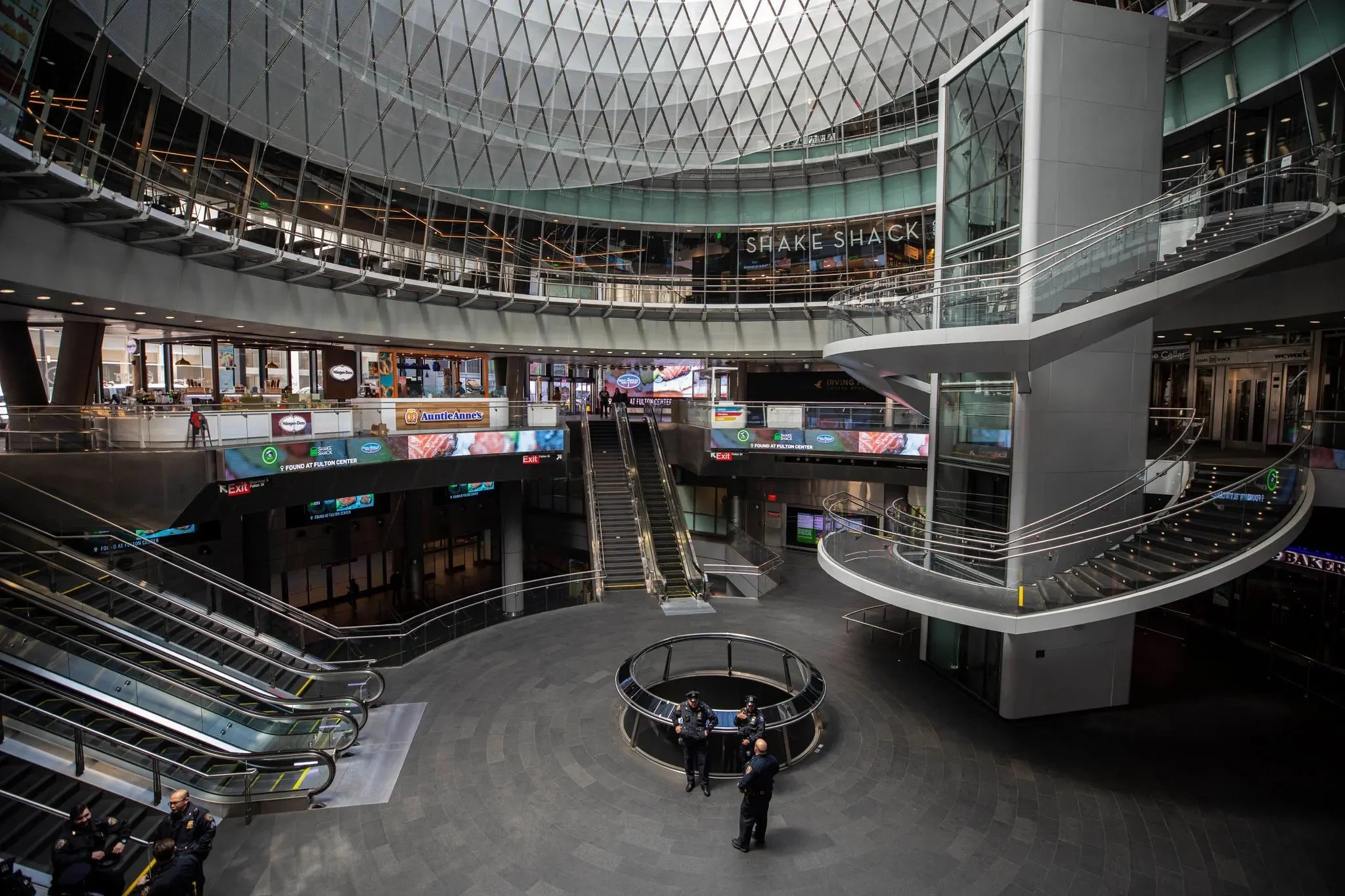 The Fulton Center in Lower Manhattan on Wednesday.