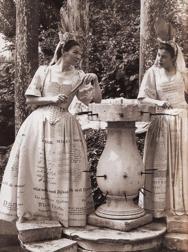 my-ear-trumpet:

chateauxdanslair:

Sir Juan Carlos Antonio  Galliano Guillén, book costume
 “Costuming yourself as a book is wonderful  for the literary minded. You can spend the evening with your pages  romantically fluttering in the wind and your…