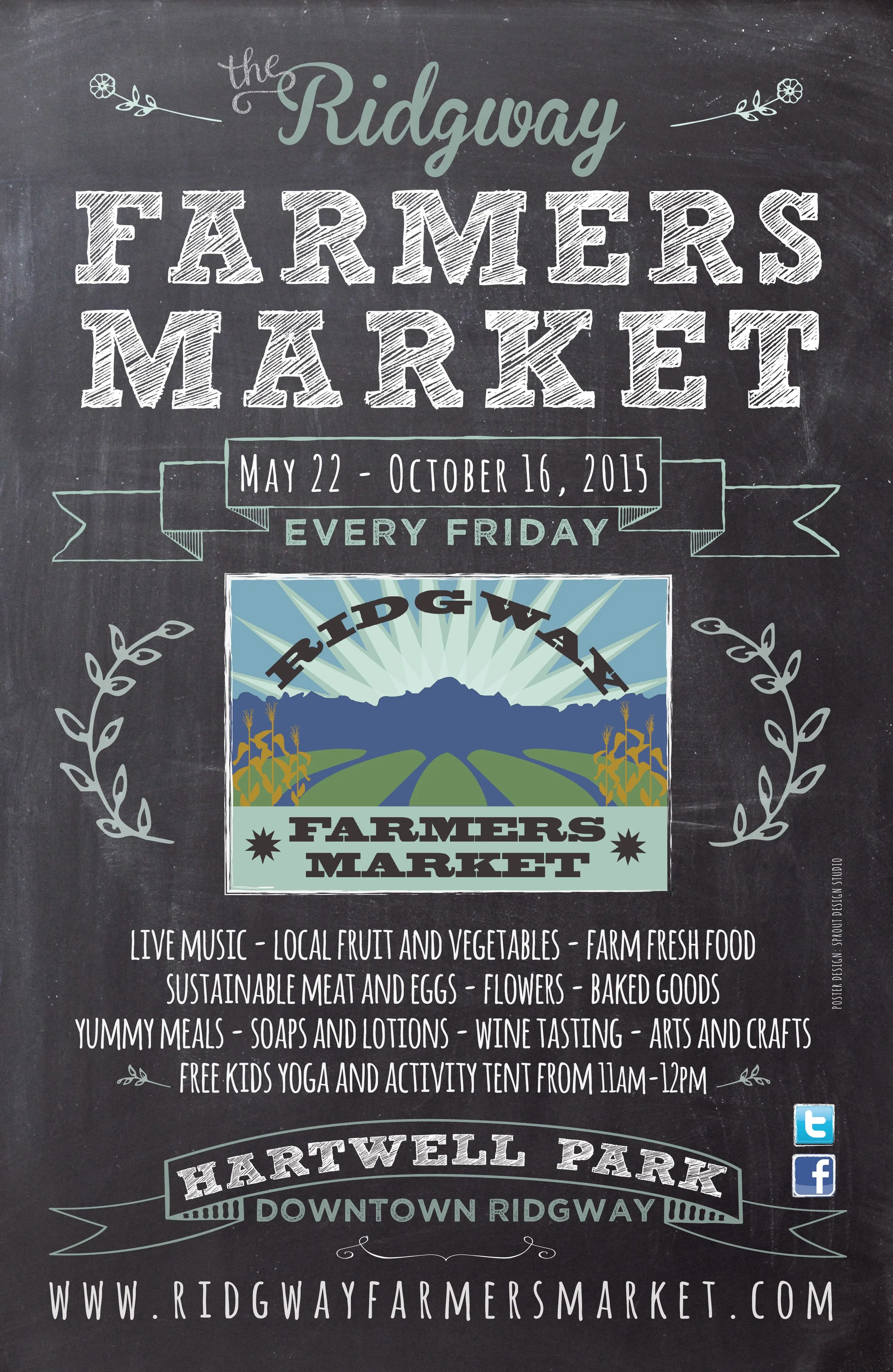 Ridgway Farmers Market Poster - 2015