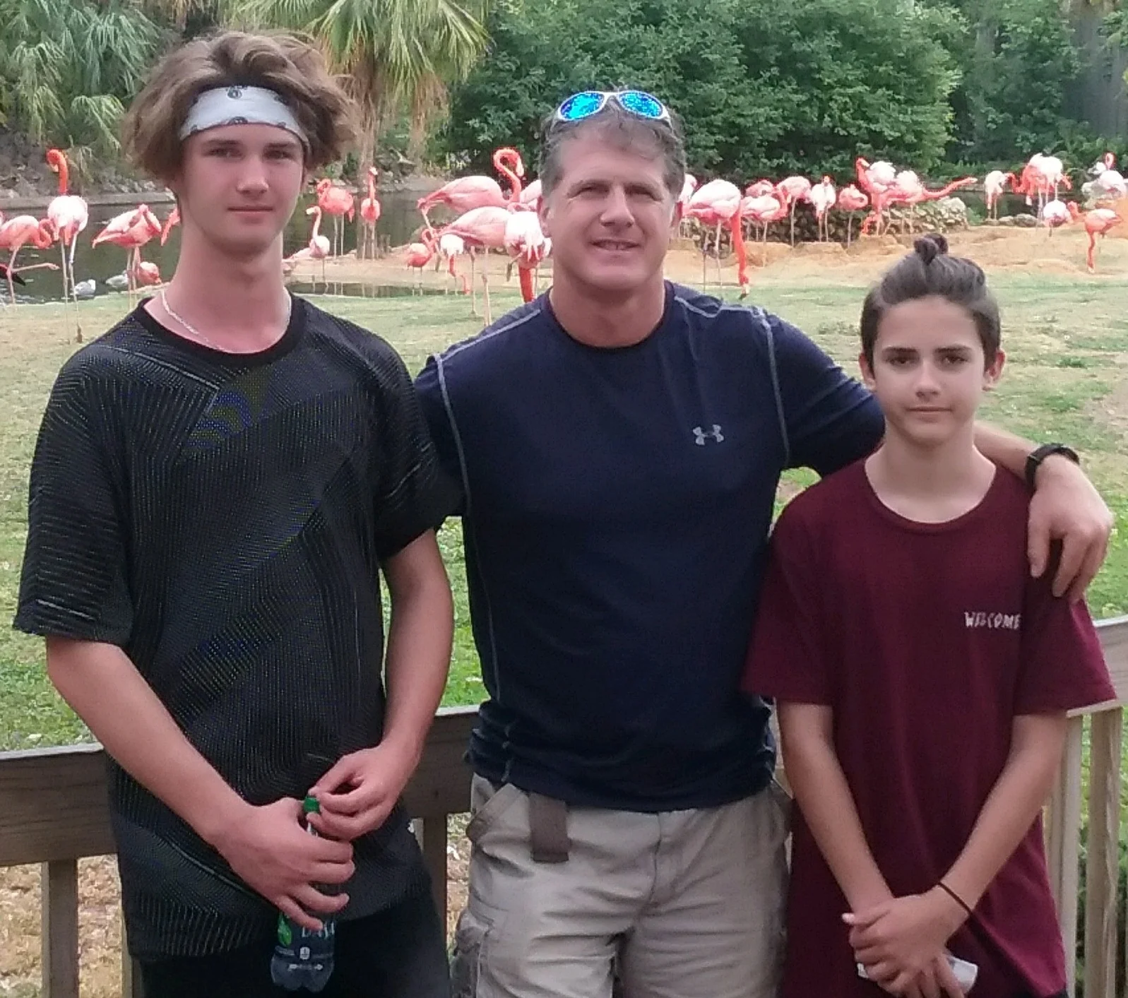my boys and i. aaron is a receiver in football. eli is a skateboarder. ...not every coaches kid plays baseball. just support them in what they choose to do.