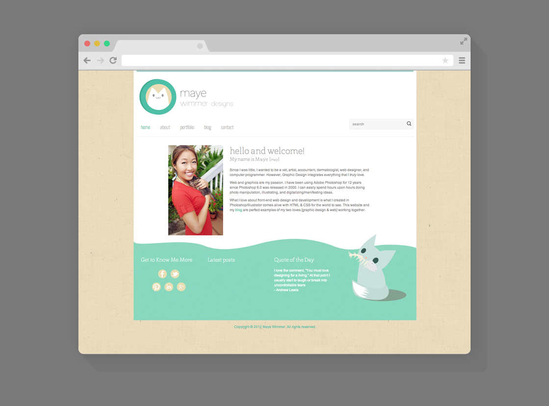 My very first portfolio website!