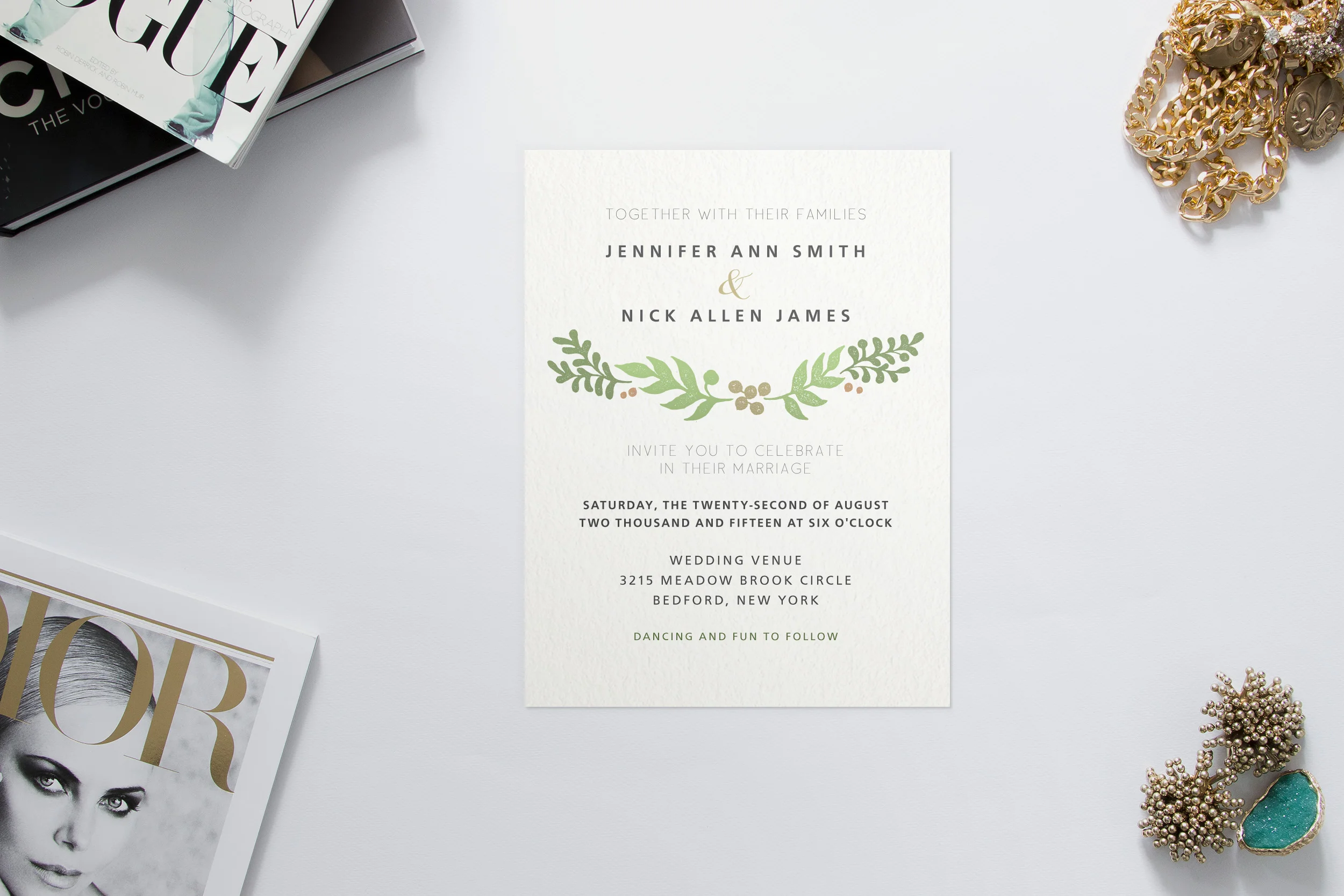 Wedding invite design for BasicInvite.com